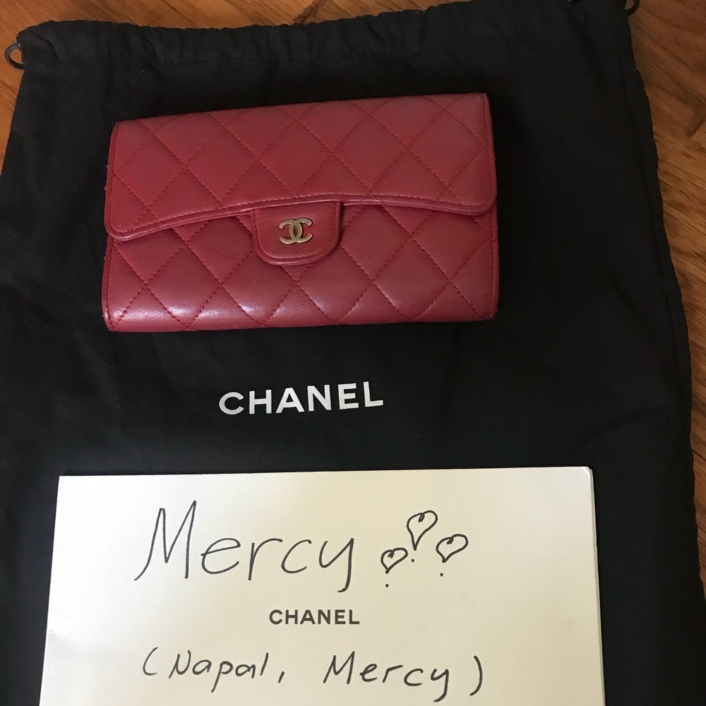 SOLD!!!Trifold wallet in red